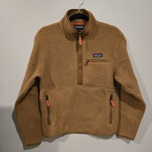 Patagonia Retro Pile Pullover Fleece Women's Small Marsupial Brown